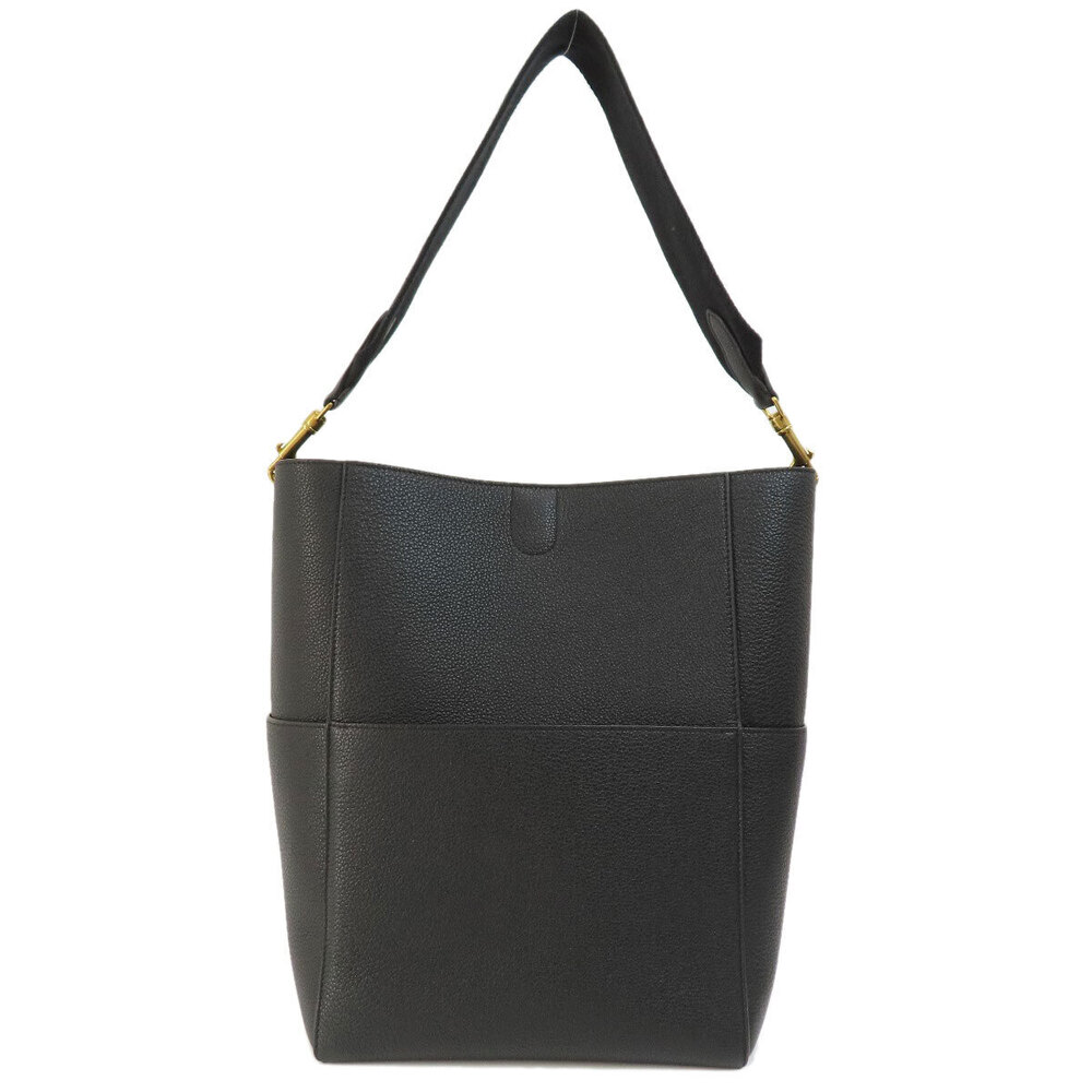 Celine Sangle Bag Hobo Calfskin Bucket Black